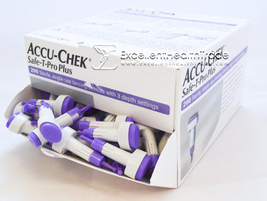 00660 : เข็มเจาะเลือดวัดน้ำตาล (Accu-check safe T Pro plus 200's)